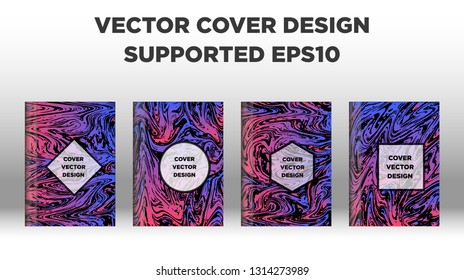 Mixture of acrylic paints. Liquid marble texture. Fluid art. Applicable for design cover, presentation, invitation, flyer, annual report, poster and business card, desing packaging - Vector
