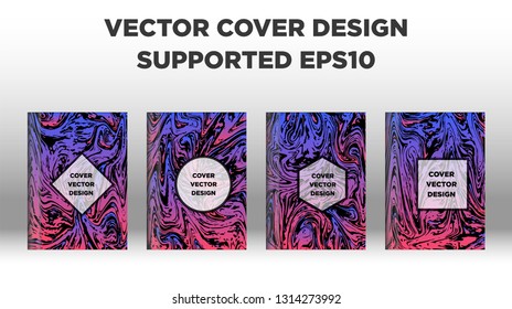 Mixture of acrylic paints. Liquid marble texture. Fluid art. Applicable for design cover, presentation, invitation, flyer, annual report, poster and business card, desing packaging - Vector