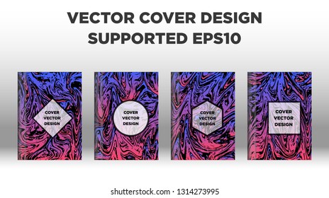 Mixture of acrylic paints. Liquid marble texture. Fluid art. Applicable for design cover, presentation, invitation, flyer, annual report, poster and business card, desing packaging - Vector