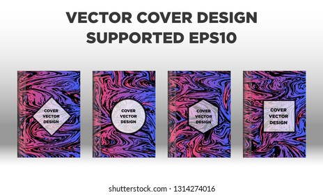 Mixture of acrylic paints. Liquid marble texture. Fluid art. Applicable for design cover, presentation, invitation, flyer, annual report, poster and business card, desing packaging - Vector