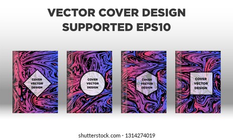 Mixture of acrylic paints. Liquid marble texture. Fluid art. Applicable for design cover, presentation, invitation, flyer, annual report, poster and business card, desing packaging - Vector