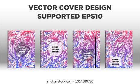 Mixture of acrylic paints. Liquid marble texture. Fluid art. Applicable for design cover, presentation, invitation, flyer, annual report, poster and business card, desing packaging - Vector