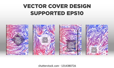 Mixture of acrylic paints. Liquid marble texture. Fluid art. Applicable for design cover, presentation, invitation, flyer, annual report, poster and business card, desing packaging - Vector
