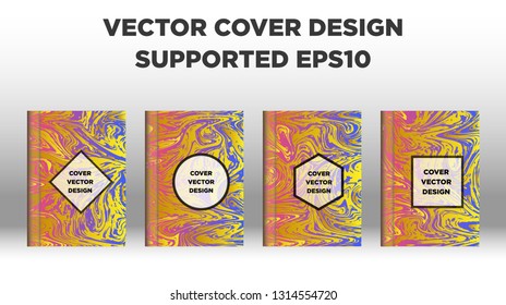 Mixture of acrylic paints. Liquid marble texture. Fluid art. Applicable for design cover, presentation, invitation, flyer, annual report, poster and business card, desing packaging - Vector