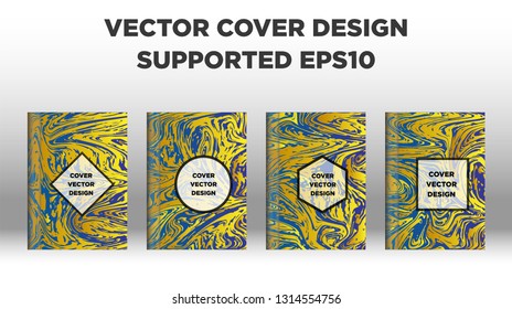 Mixture of acrylic paints. Liquid marble texture. Fluid art. Applicable for design cover, presentation, invitation, flyer, annual report, poster and business card, desing packaging - Vector