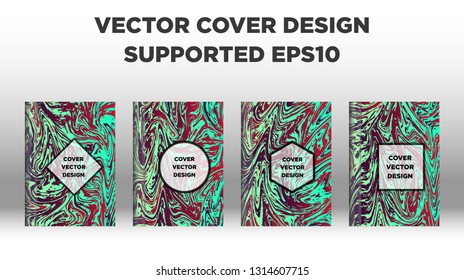Mixture of acrylic paints. Liquid marble texture. Fluid art. Applicable for design cover, presentation, invitation, flyer, annual report, poster and business card, desing packaging - Vector