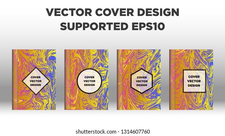Mixture of acrylic paints. Liquid marble texture. Fluid art. Applicable for design cover, presentation, invitation, flyer, annual report, poster and business card, desing packaging - Vector