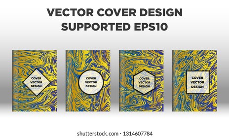 Mixture of acrylic paints. Liquid marble texture. Fluid art. Applicable for design cover, presentation, invitation, flyer, annual report, poster and business card, desing packaging - Vector