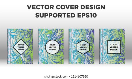 Mixture of acrylic paints. Liquid marble texture. Fluid art. Applicable for design cover, presentation, invitation, flyer, annual report, poster and business card, desing packaging - Vector