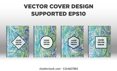 Mixture of acrylic paints. Liquid marble texture. Fluid art. Applicable for design cover, presentation, invitation, flyer, annual report, poster and business card, desing packaging - Vector