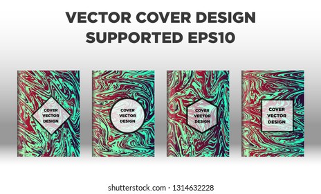 Mixture of acrylic paints. Liquid marble texture. Fluid art. Applicable for design cover, presentation, invitation, flyer, annual report, poster and business card, desing packaging - Vector