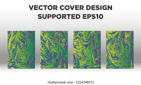 Mixture of acrylic paints. Liquid marble texture. Fluid art. Applicable for design cover, presentation, invitation, flyer, annual report, poster and business card, desing packaging - Vector