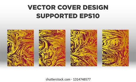 Mixture of acrylic paints. Liquid marble texture. Fluid art. Applicable for design cover, presentation, invitation, flyer, annual report, poster and business card, desing packaging - Vector