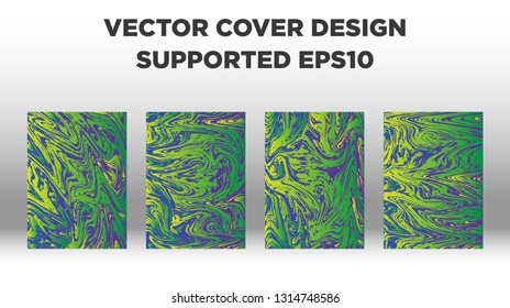 Mixture of acrylic paints. Liquid marble texture. Fluid art. Applicable for design cover, presentation, invitation, flyer, annual report, poster and business card, desing packaging - Vector