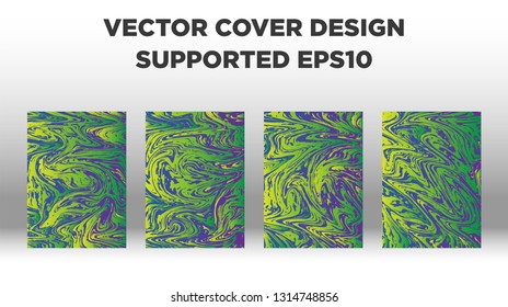 Mixture of acrylic paints. Liquid marble texture. Fluid art. Applicable for design cover, presentation, invitation, flyer, annual report, poster and business card, desing packaging - Vector