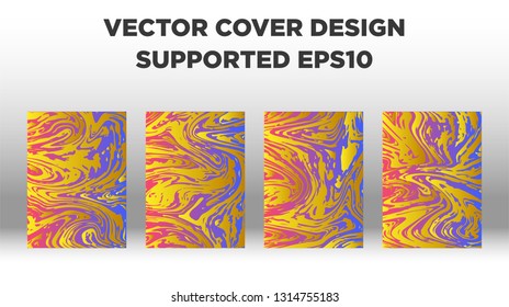 Mixture of acrylic paints. Liquid marble texture. Fluid art. Applicable for design cover, presentation, invitation, flyer, annual report, poster and business card, desing packaging - Vector