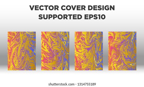 Mixture of acrylic paints. Liquid marble texture. Fluid art. Applicable for design cover, presentation, invitation, flyer, annual report, poster and business card, desing packaging - Vector