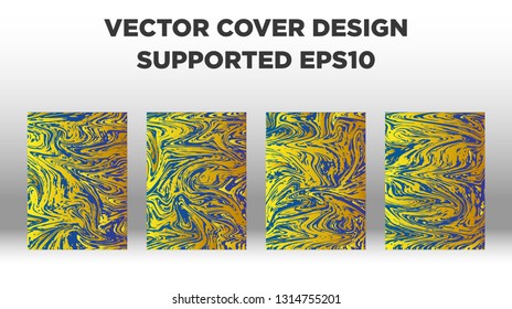 Mixture of acrylic paints. Liquid marble texture. Fluid art. Applicable for design cover, presentation, invitation, flyer, annual report, poster and business card, desing packaging - Vector