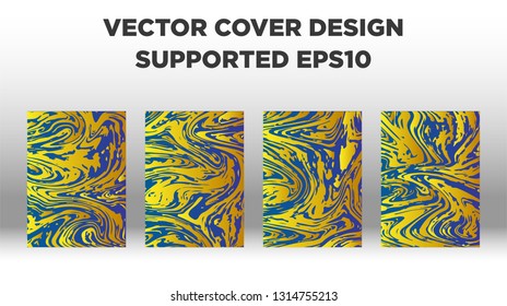 Mixture of acrylic paints. Liquid marble texture. Fluid art. Applicable for design cover, presentation, invitation, flyer, annual report, poster and business card, desing packaging - Vector