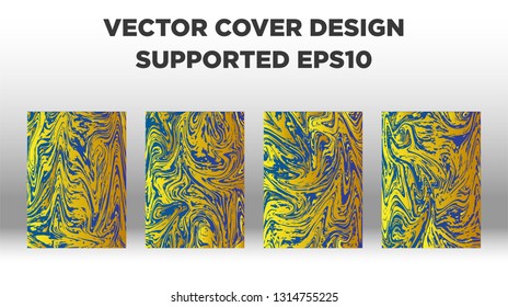 Mixture of acrylic paints. Liquid marble texture. Fluid art. Applicable for design cover, presentation, invitation, flyer, annual report, poster and business card, desing packaging - Vector