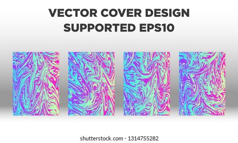 Mixture of acrylic paints. Liquid marble texture. Fluid art. Applicable for design cover, presentation, invitation, flyer, annual report, poster and business card, desing packaging - Vector
