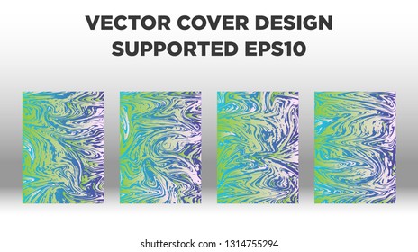 Mixture of acrylic paints. Liquid marble texture. Fluid art. Applicable for design cover, presentation, invitation, flyer, annual report, poster and business card, desing packaging - Vector