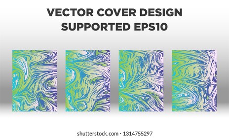 Mixture of acrylic paints. Liquid marble texture. Fluid art. Applicable for design cover, presentation, invitation, flyer, annual report, poster and business card, desing packaging - Vector