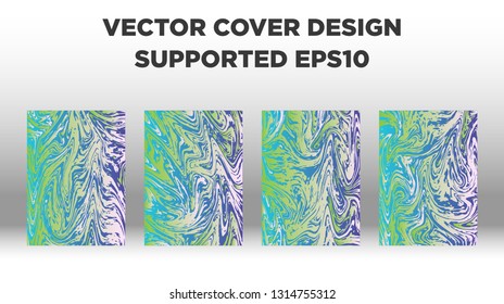 Mixture of acrylic paints. Liquid marble texture. Fluid art. Applicable for design cover, presentation, invitation, flyer, annual report, poster and business card, desing packaging - Vector