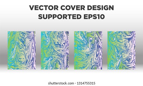 Mixture of acrylic paints. Liquid marble texture. Fluid art. Applicable for design cover, presentation, invitation, flyer, annual report, poster and business card, desing packaging - Vector