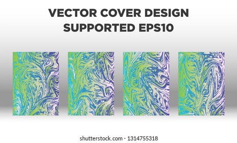Mixture of acrylic paints. Liquid marble texture. Fluid art. Applicable for design cover, presentation, invitation, flyer, annual report, poster and business card, desing packaging - Vector