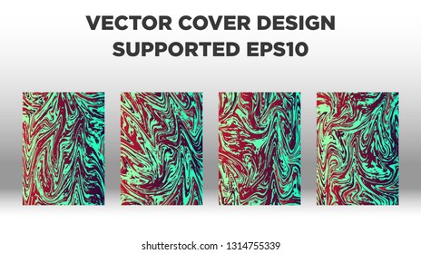 Mixture of acrylic paints. Liquid marble texture. Fluid art. Applicable for design cover, presentation, invitation, flyer, annual report, poster and business card, desing packaging - Vector