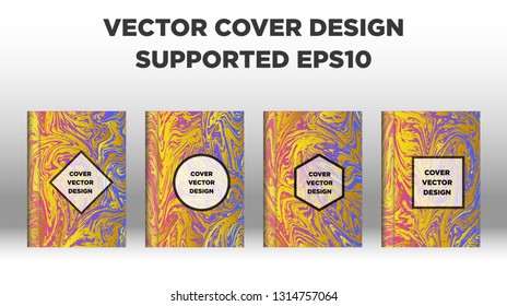 Mixture of acrylic paints. Liquid marble texture. Fluid art. Applicable for design cover, presentation, invitation, flyer, annual report, poster and business card, desing packaging - Vector