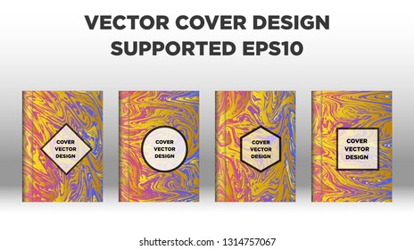 Mixture of acrylic paints. Liquid marble texture. Fluid art. Applicable for design cover, presentation, invitation, flyer, annual report, poster and business card, desing packaging - Vector
