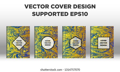Mixture of acrylic paints. Liquid marble texture. Fluid art. Applicable for design cover, presentation, invitation, flyer, annual report, poster and business card, desing packaging - Vector