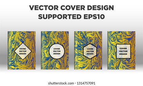 Mixture of acrylic paints. Liquid marble texture. Fluid art. Applicable for design cover, presentation, invitation, flyer, annual report, poster and business card, desing packaging - Vector