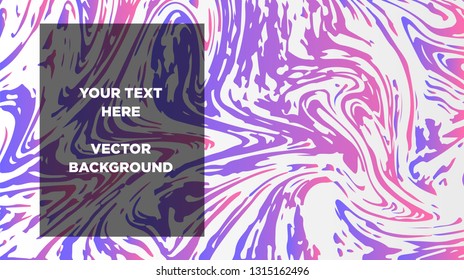 Mixture of acrylic paints. Liquid marble texture. Fluid art. Applicable for design cover, presentation, invitation, flyer, annual report, poster and business card, desing packaging - Vector