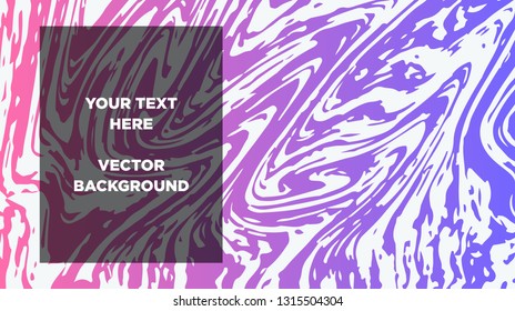 Mixture of acrylic paints. Liquid marble texture. Fluid art. Applicable for design cover, presentation, invitation, flyer, annual report, poster and business card, desing packaging - Vector
