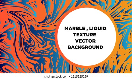 Mixture of acrylic paints. Liquid marble texture. Fluid art. Applicable for design cover, presentation, invitation, flyer, annual report, poster and business card, desing packaging - Vector