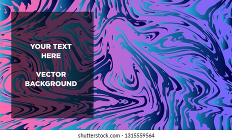 Mixture of acrylic paints. Liquid marble texture. Fluid art. Applicable for design cover, presentation, invitation, flyer, annual report, poster and business card, desing packaging - Vector