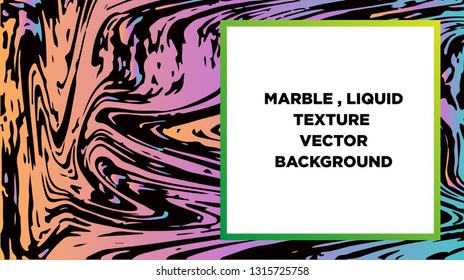 Mixture of acrylic paints. Liquid marble texture. Fluid art. Applicable for design cover, presentation, invitation, flyer, annual report, poster and business card, desing packaging - Vector