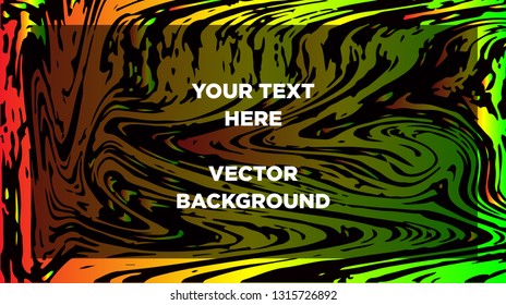 Mixture of acrylic paints. Liquid marble texture. Fluid art. Applicable for design cover, presentation, invitation, flyer, annual report, poster and business card, desing packaging - Vector