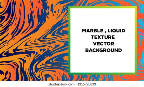 Mixture of acrylic paints. Liquid marble texture. Fluid art. Applicable for design cover, presentation, invitation, flyer, annual report, poster and business card, desing packaging - Vector