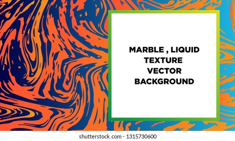 Mixture of acrylic paints. Liquid marble texture. Fluid art. Applicable for design cover, presentation, invitation, flyer, annual report, poster and business card, desing packaging - Vector