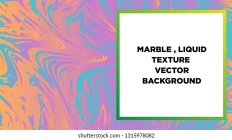 Mixture of acrylic paints. Liquid marble texture. Fluid art. Applicable for design cover, presentation, invitation, flyer, annual report, poster and business card, desing packaging - Vector