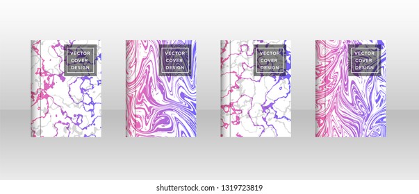 Mixture of acrylic paints. Liquid marble texture. Fluid art. Applicable for design cover, presentation, invitation, flyer, annual report, poster and business card, desing packaging - Vector