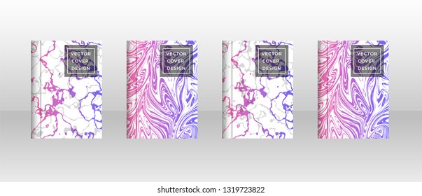 Mixture of acrylic paints. Liquid marble texture. Fluid art. Applicable for design cover, presentation, invitation, flyer, annual report, poster and business card, desing packaging - Vector