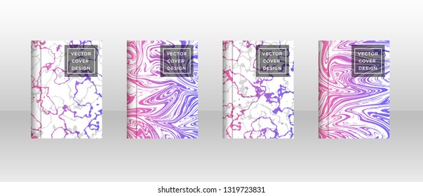 Mixture of acrylic paints. Liquid marble texture. Fluid art. Applicable for design cover, presentation, invitation, flyer, annual report, poster and business card, desing packaging - Vector