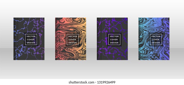 Mixture of acrylic paints. Liquid marble texture. Fluid art. Applicable for design cover, presentation, invitation, flyer, annual report, poster and business card, desing packaging - Vector