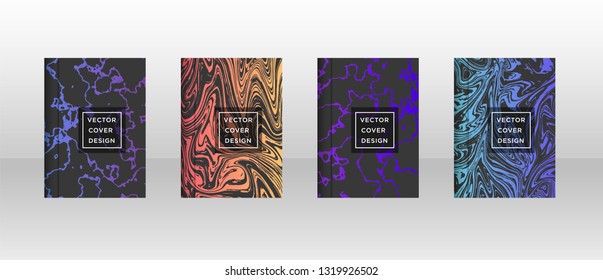 Mixture of acrylic paints. Liquid marble texture. Fluid art. Applicable for design cover, presentation, invitation, flyer, annual report, poster and business card, desing packaging - Vector