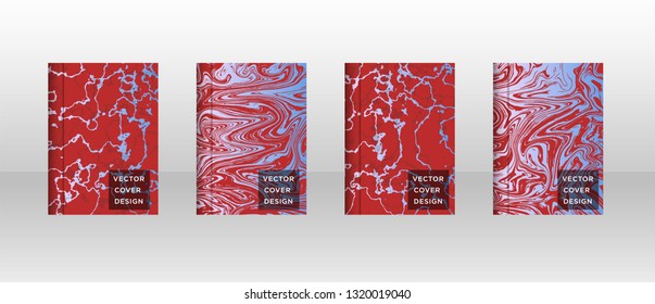 Mixture of acrylic paints. Liquid marble texture. Fluid art. Applicable for design cover, presentation, invitation, flyer, annual report, poster and business card, desing packaging - Vector